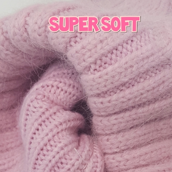 Angora Fur Knitted Beanie🌸Double Layer Winter Hat - Picture 3 of 8